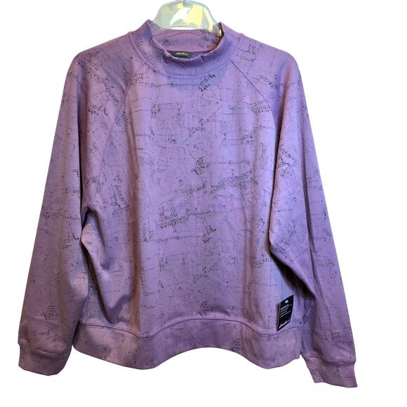 Eddie Bauer Downslope Dolman-Sleeve Sweatshirt Womens Sz Large Purple Pullover - Picture 3 of 12